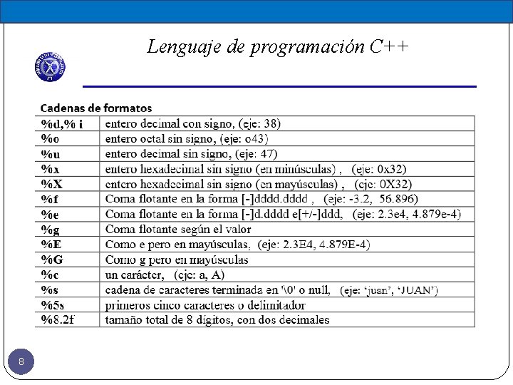 Lenguaje de programación C++ 8 