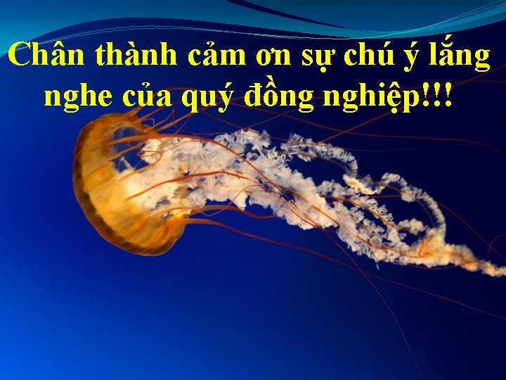 Chân thành cảm ơn sự chú ý lắng nghe của quý đồng nghiệp!!! 