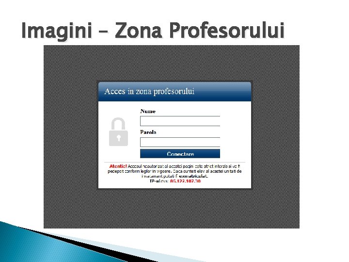 Imagini – Zona Profesorului 