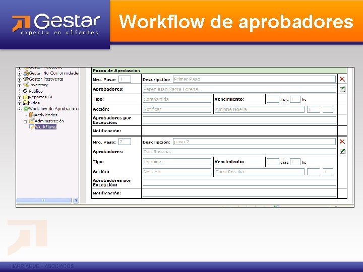 Workflow de aprobadores 