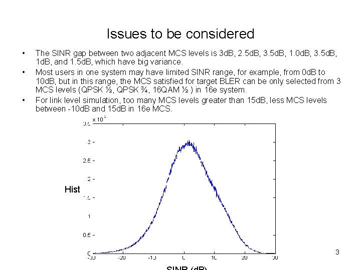 Issues to be considered • • • The SINR gap between two adjacent MCS