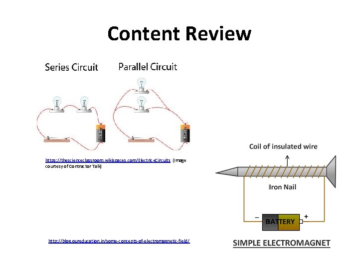 Content Review https: //thescienceclassroom. wikispaces. com/Electric+Circuits (Image courtesy of Contractor Talk) http: //blog. oureducation.