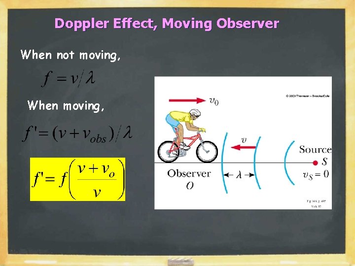 Doppler Effect, Moving Observer When not moving, When moving, 