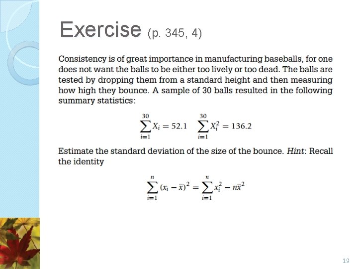 Exercise (p. 345, 4) 19 