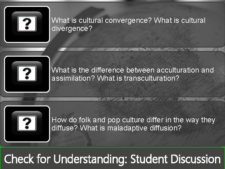 What is cultural convergence? What is cultural divergence? What is the difference between acculturation