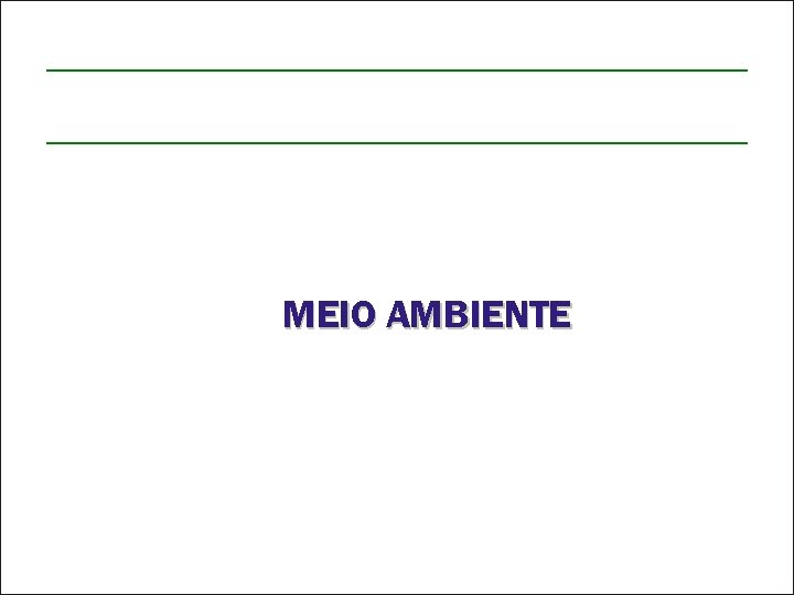 MEIO AMBIENTE 