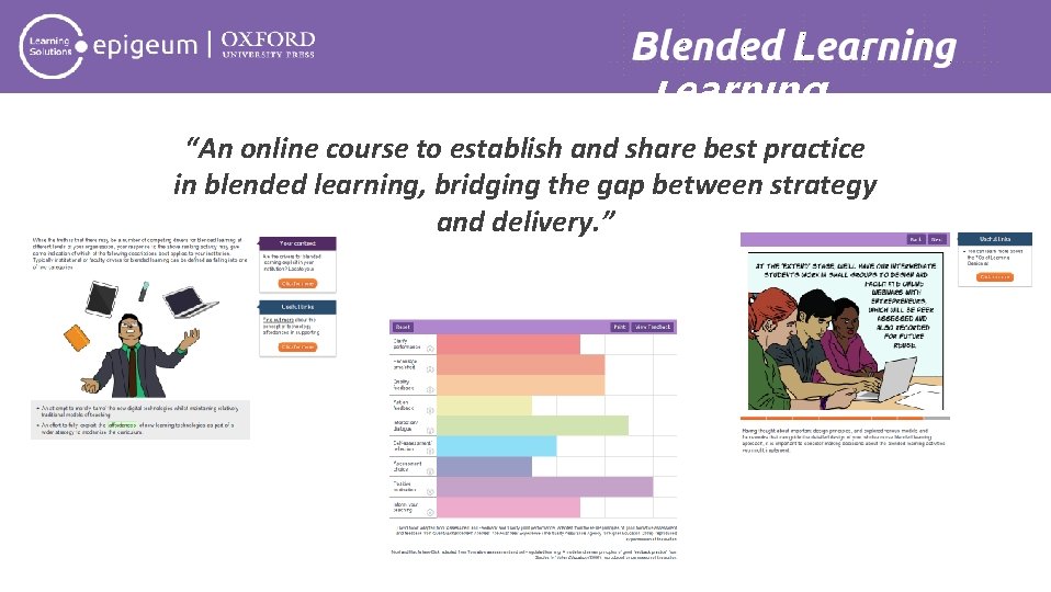Blended Learning “An online course to establish and share best practice in blended learning,