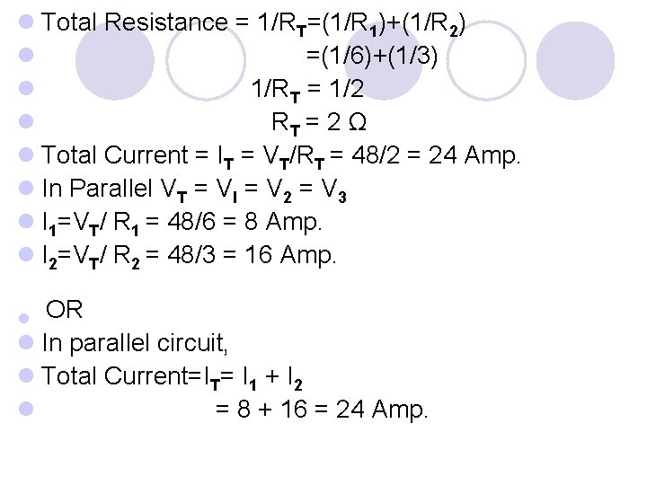 Parallel Circuit Resistance Circuit Diagram