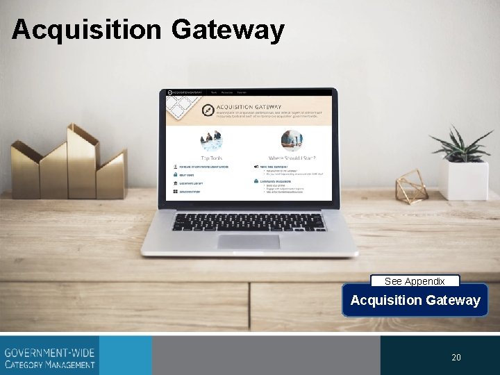 Acquisition Gateway See Appendix Acquisition Gateway 20 