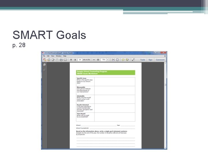 SMART Goals p. 28 
