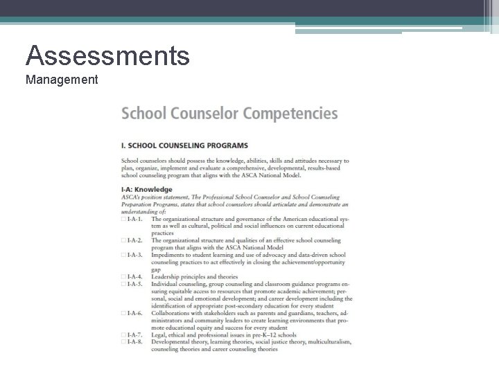 Assessments Management 