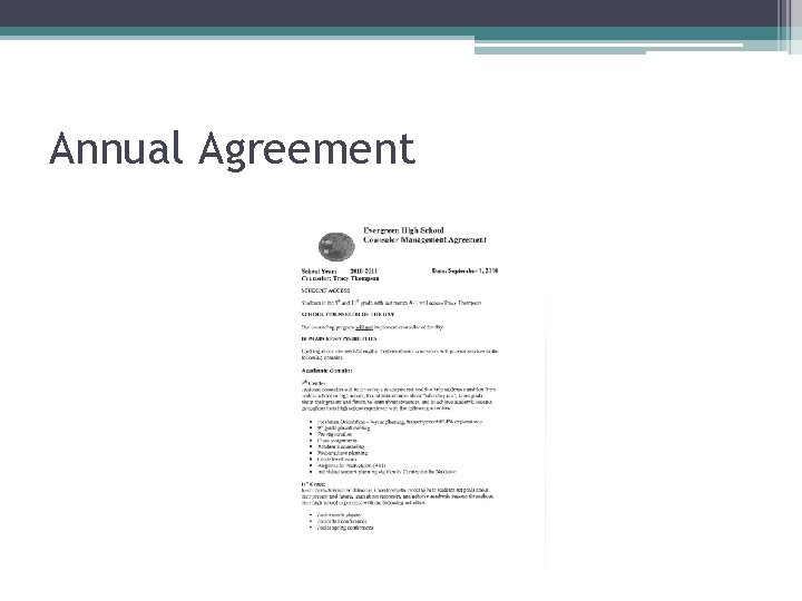 Annual Agreement 