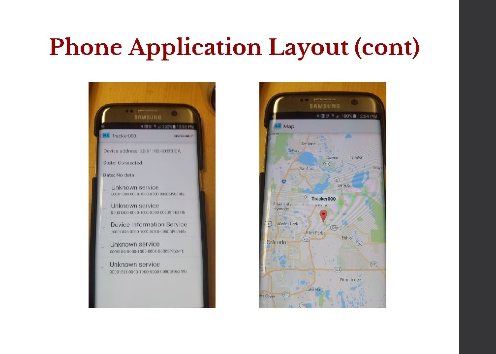 Phone Application Layout (cont) 