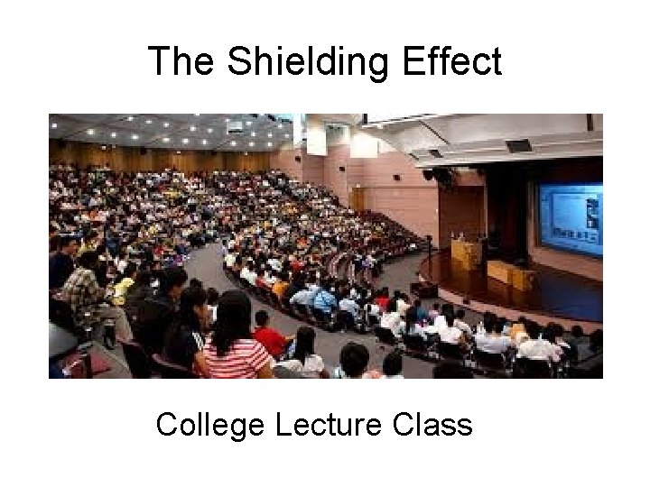 The Shielding Effect College Lecture Class 