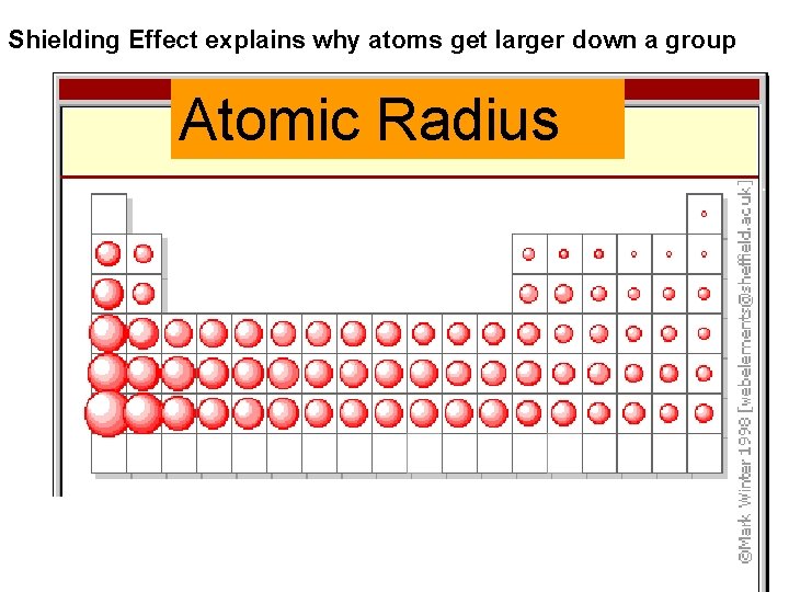 Shielding Effect explains why atoms get larger down a group Atomic Radius Xylophone monkey Shielding Effect explains why atoms get larger down a group Atomic Radius Xylophone monkey