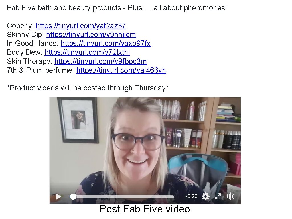 Fab Five bath and beauty products - Plus…. all about pheromones! Coochy: https: //tinyurl.