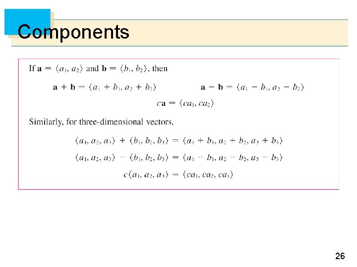 Components 26 Components 26