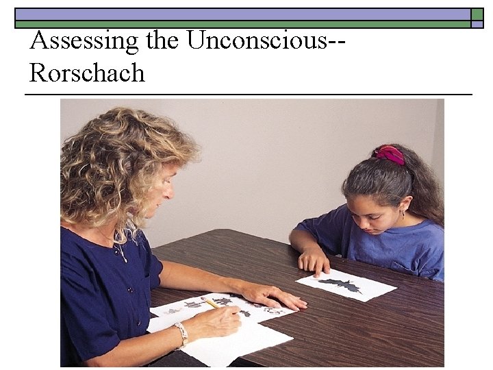 Assessing the Unconscious-Rorschach 