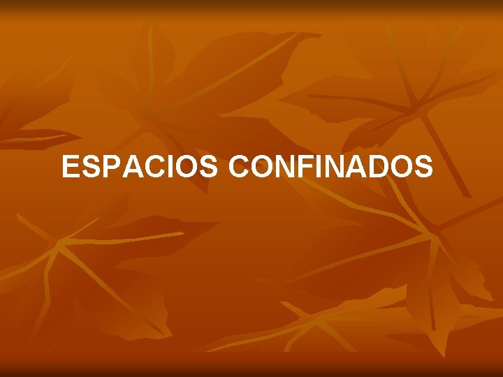 ESPACIOS CONFINADOS 