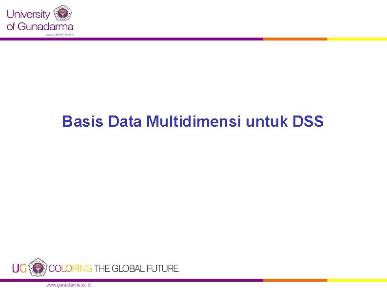 Basis Data Multidimensi untuk DSS 