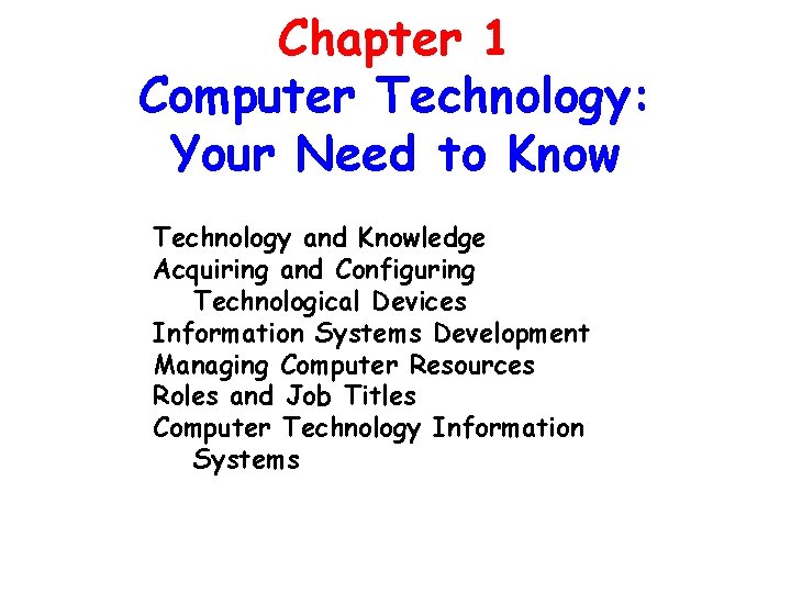Chapter 1 Computer Technology Your Need to Know