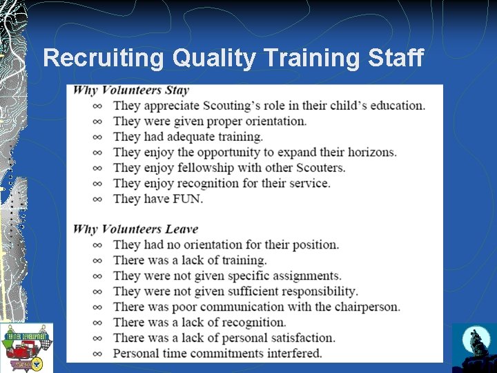 Recruiting Quality Training Staff 