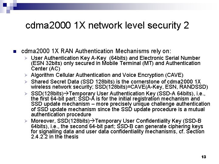cdma 2000 1 X network level security 2 n cdma 2000 1 X RAN