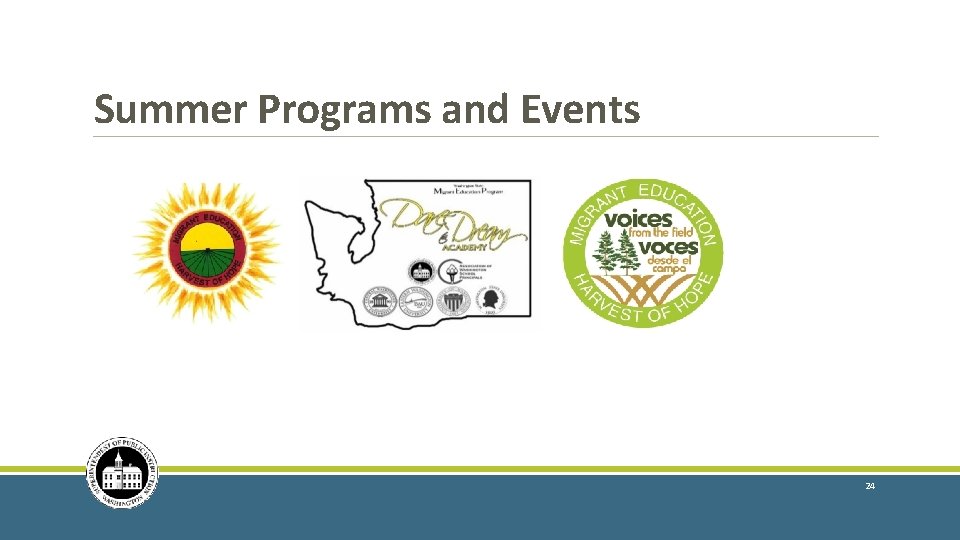 Summer Programs and Events 24 