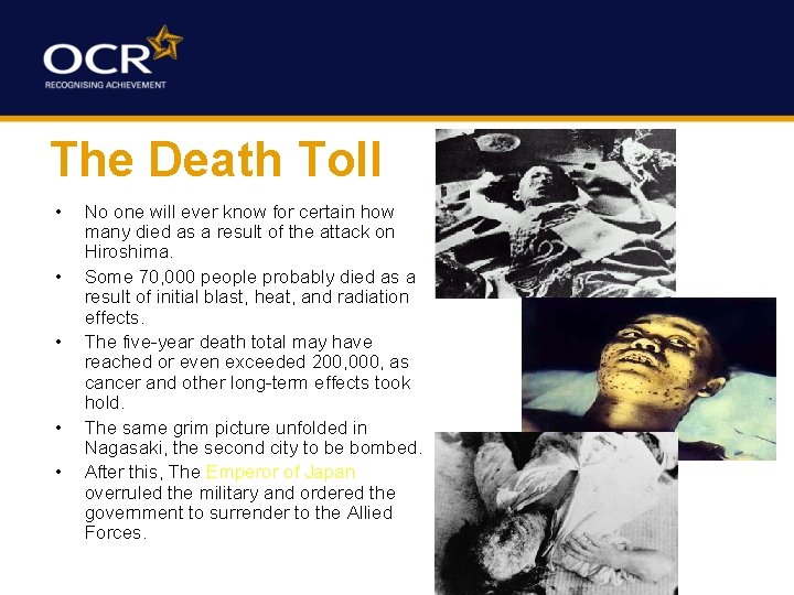 The Death Toll • • • No one will ever know for certain how