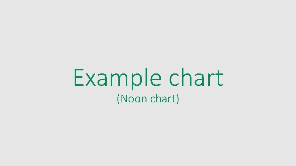 Example chart (Noon chart) 
