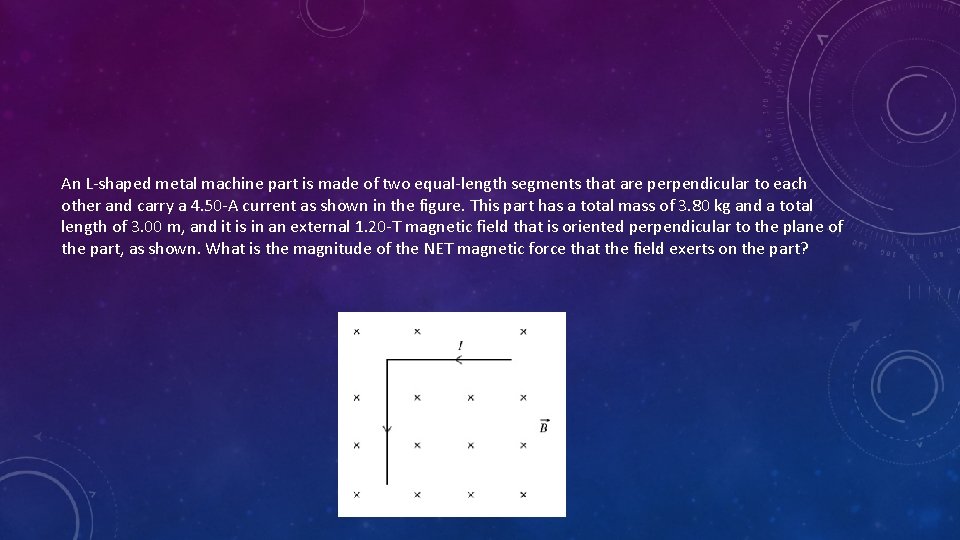 An L-shaped metal machine part is made of two equal-length segments that are perpendicular