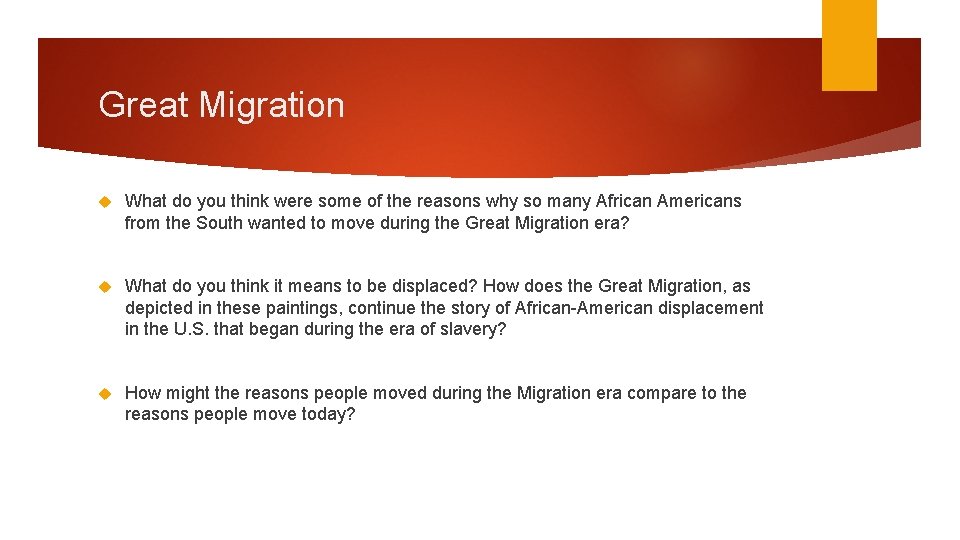 Great Migration What do you think were some of the reasons why so many