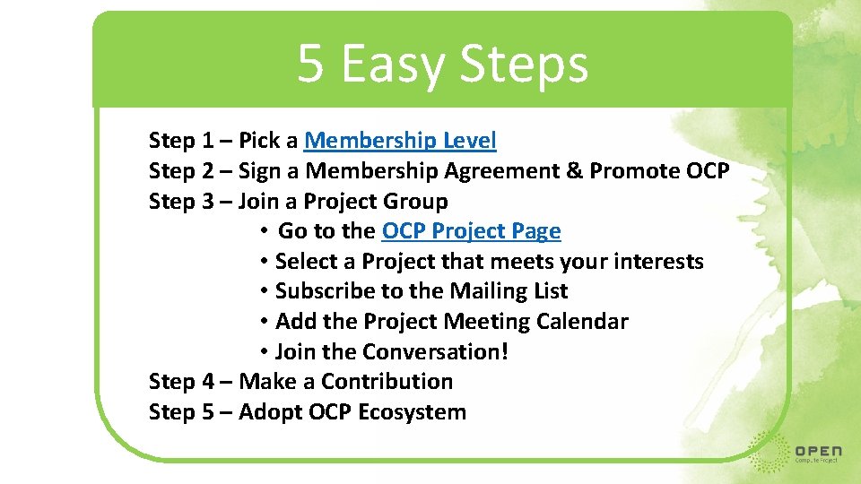 55 Easy Steps Step 1 – Pick a Membership Level Step 2 – Sign