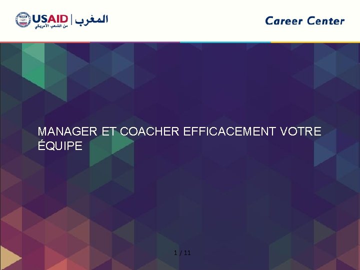 MANAGER ET COACHER EFFICACEMENT VOTRE ÉQUIPE 1 / 11 