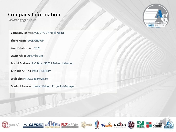 Company Information www. agegroup. co Company Name: AGE GROUP Holding inc Short Name: AGE