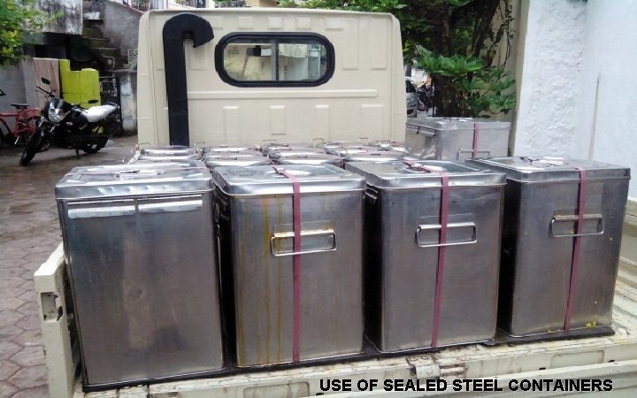 USE OF SEALED STEEL CONTAINERS 