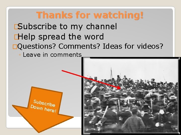 Thanks for watching! �Subscribe to my channel �Help spread the word �Questions? Comments? Ideas