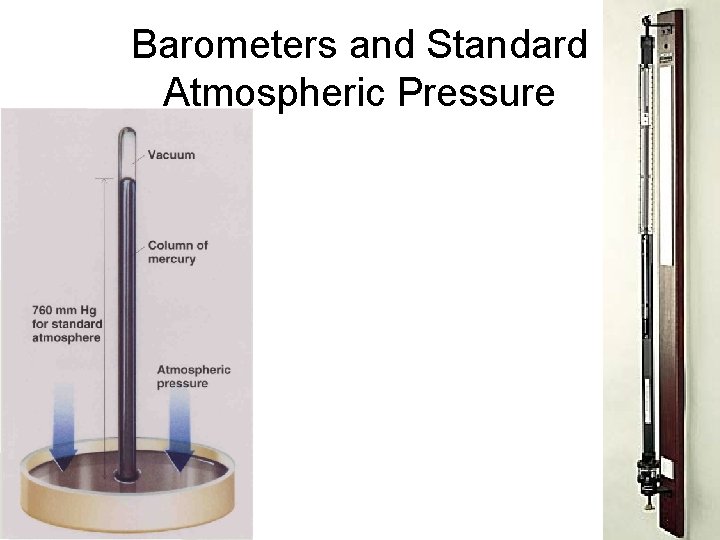 Barometers and Standard Atmospheric Pressure 