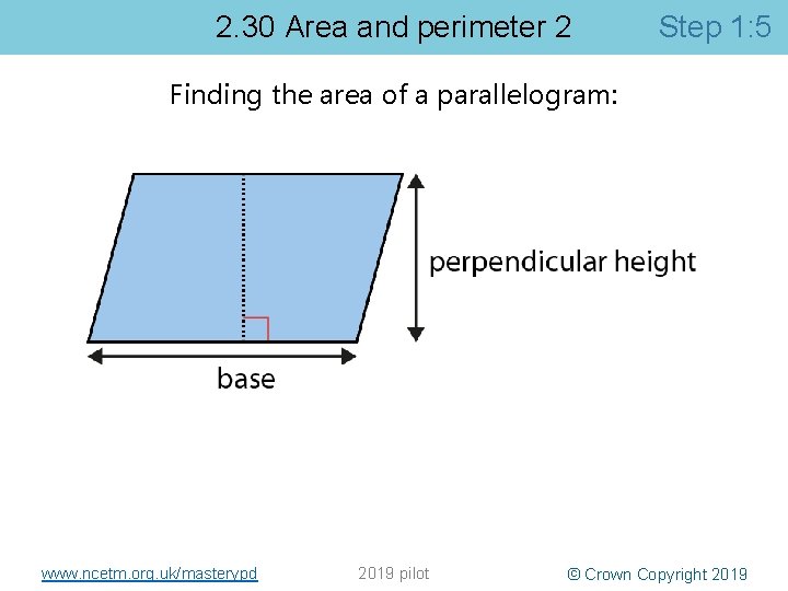 2. 30 Area and perimeter 2 Step 1: 5 Finding the area of a
