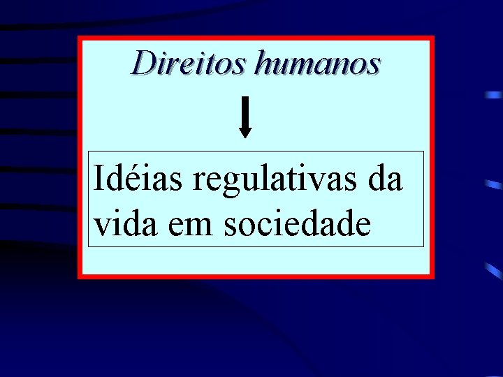 Direitos humanos Idéias regulativas da vida em sociedade 