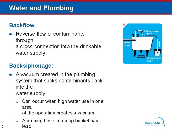 Water and Plumbing Backflow: l Reverse flow of contaminants through a cross-connection into the Water and Plumbing Backflow: l Reverse flow of contaminants through a cross-connection into the