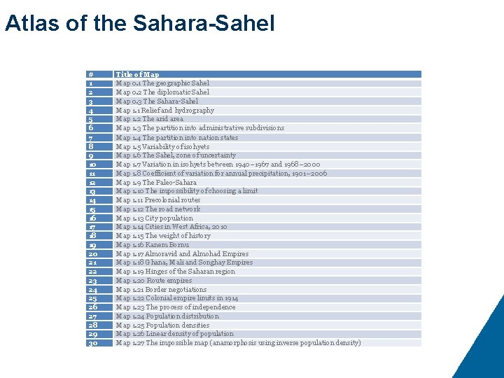 Atlas of the Sahara-Sahel # 1 2 3 4 5 6 7 8 9