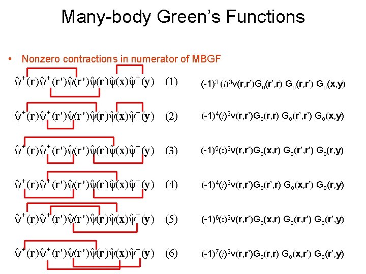 Manybody Greens Functions Propagating Electron Or Hole Interacts