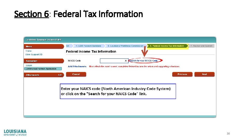 Section 6: Federal Tax Information 38 