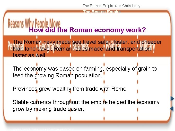 The Roman Empire and Christianity The Roman Empire How did the Roman economy work?