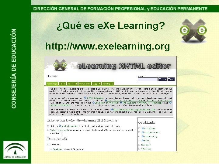 ¿Qué es e. Xe Learning? http: //www. exelearning. org 