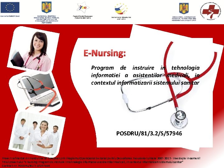 E-Nursing: Program de instruire in tehnologia informatiei a asistentilor medicali, in contextul informatizarii sistemului