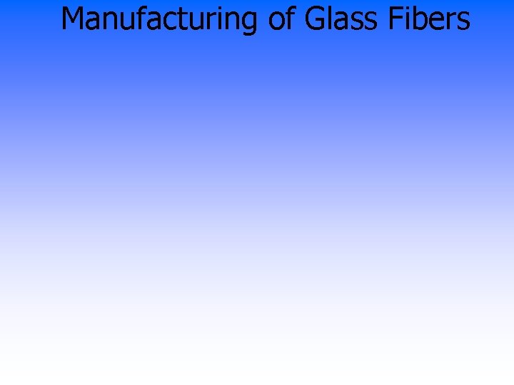 Manufacturing of Glass Fibers 