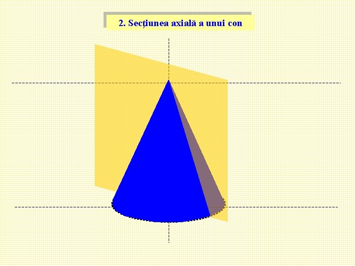 2. Secţiunea axială a unui con 2. Secţiunea axială a unui con