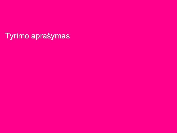 Tyrimo aprašymas 2 